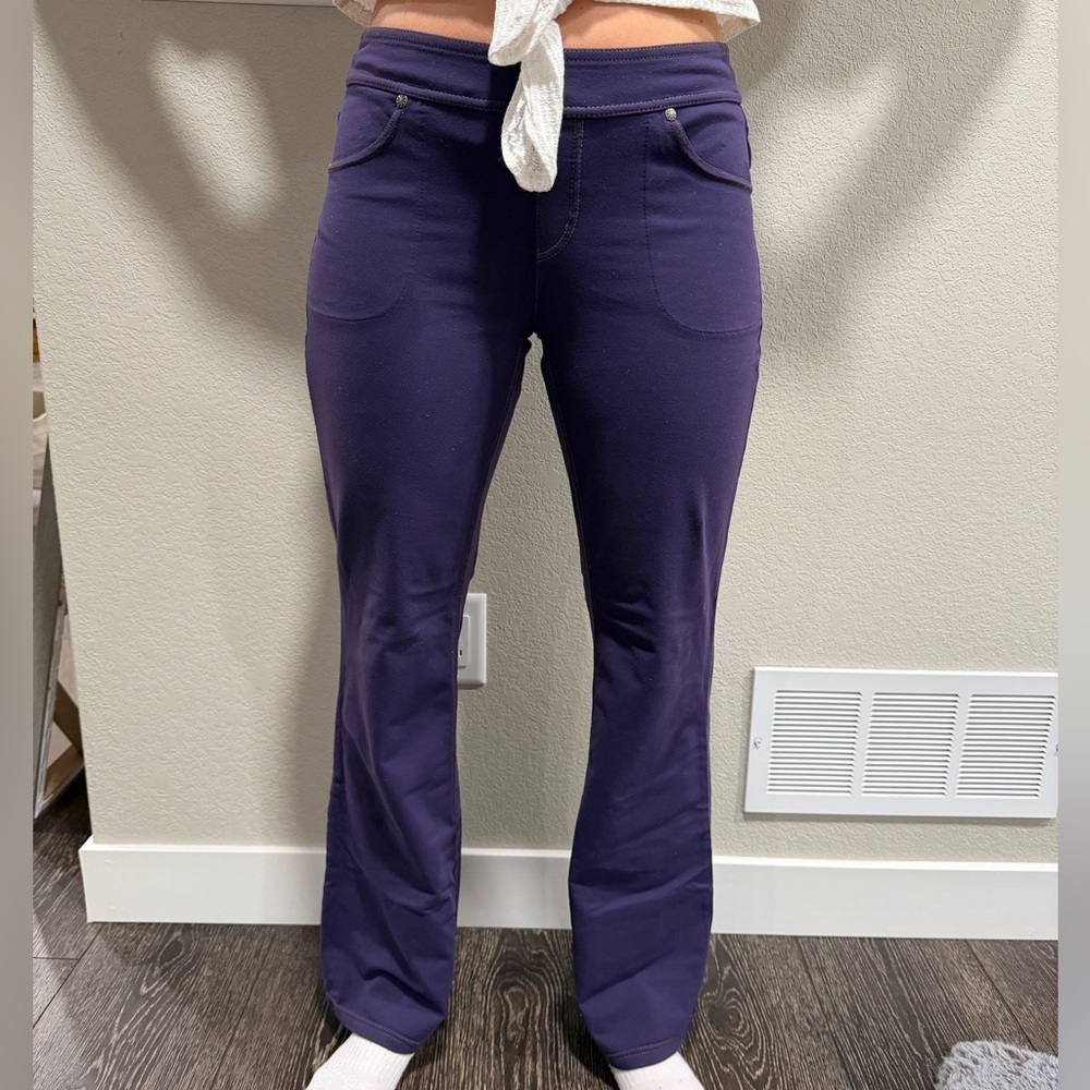 Athleta Purple Womens Leggings with Flared Legs